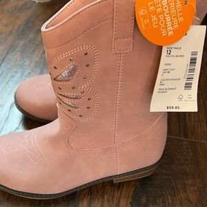Gymboree Pink Kids Boots with Butterfly Design